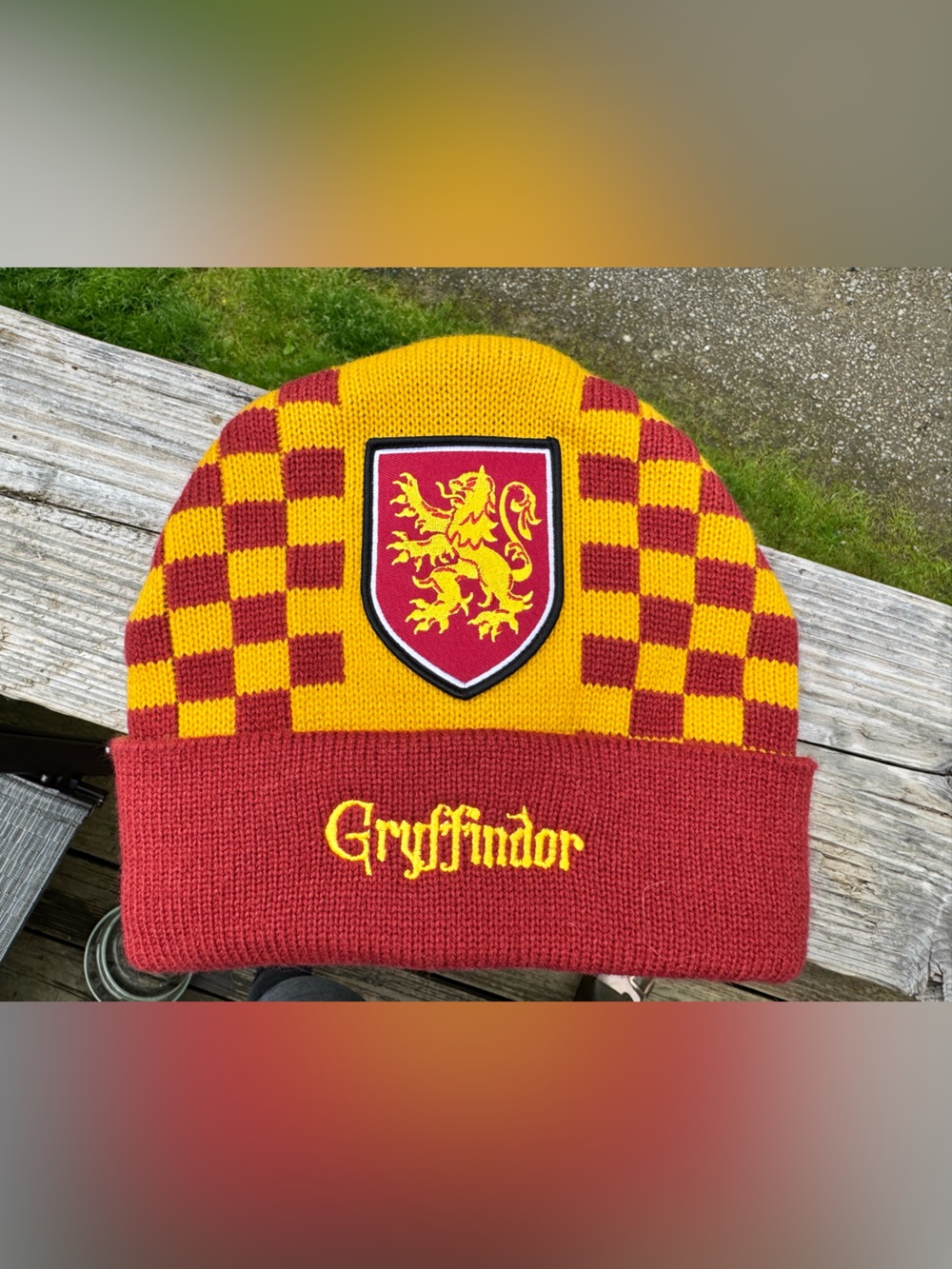 Warner Bros. Gryffindor Knit Beanie - Red & Yellow adult size